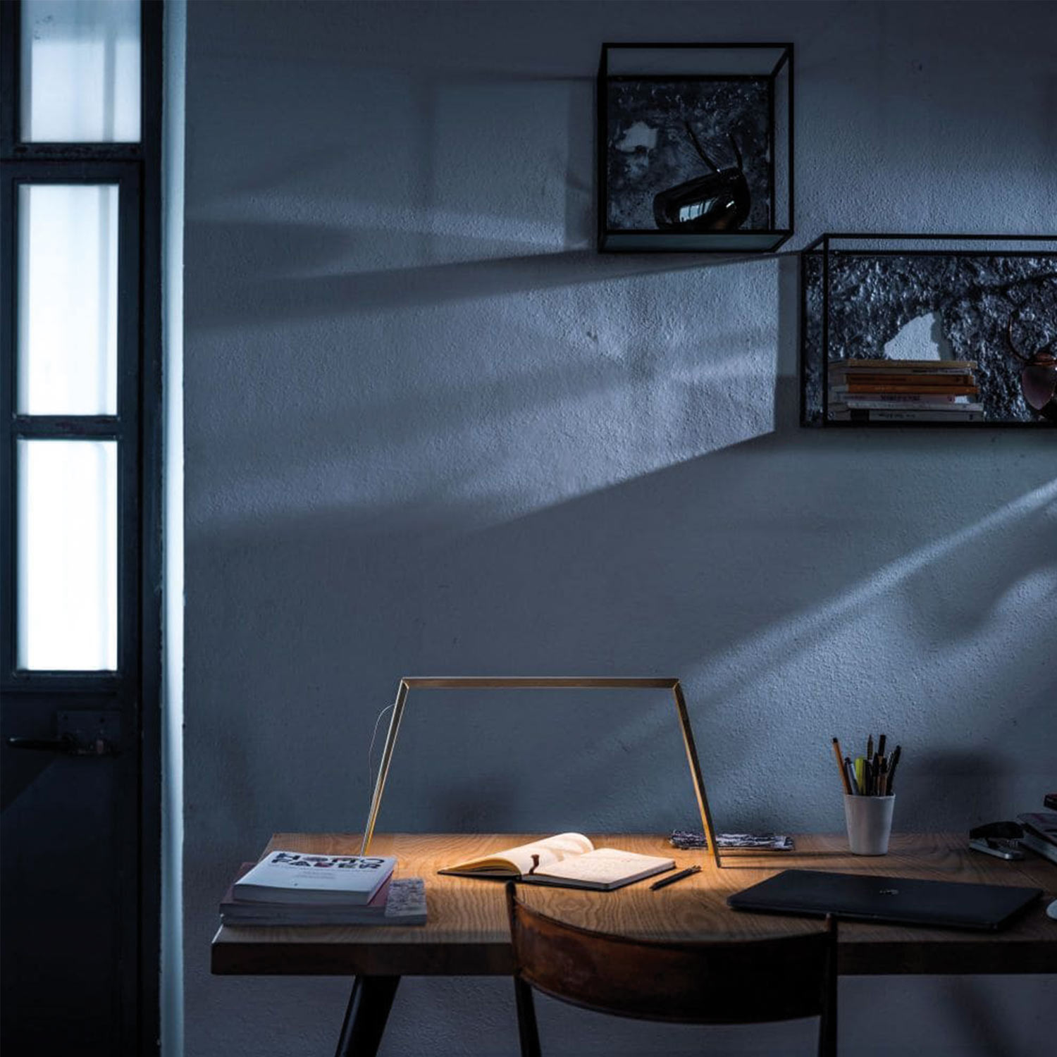 foscarini bridge 2 tischleuchte schreibtisch messing 91400