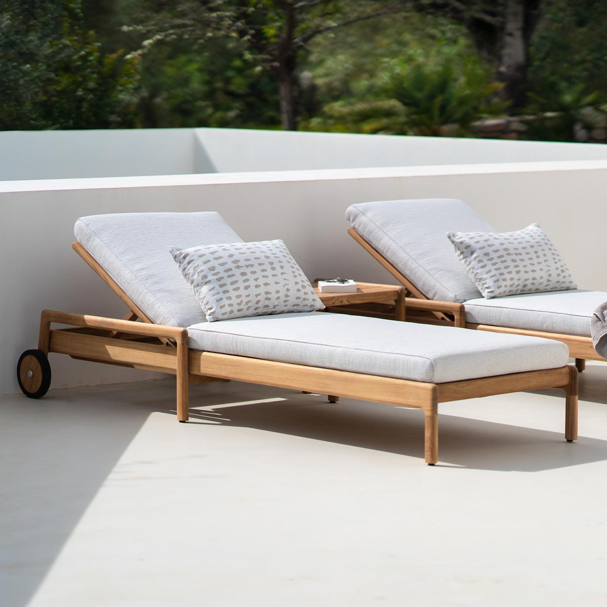 ethnicraft liegestuhl verstellbar 10256 lifestyle dicke polsterung 85758