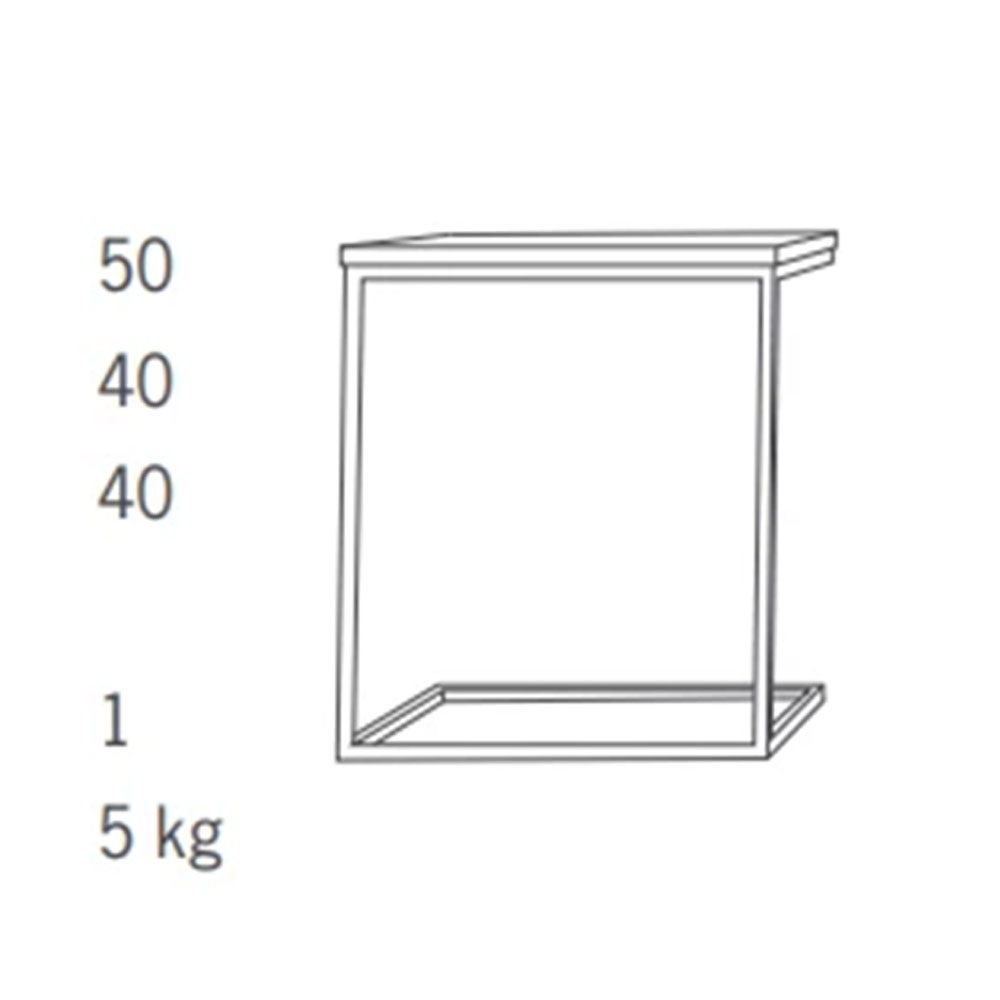 weiss flat beistelltisch jan kurtz 40 40 50199