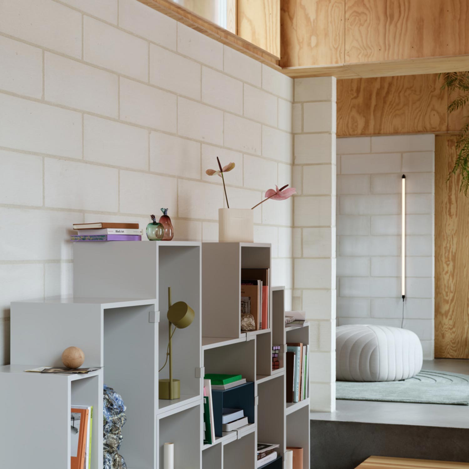 29000 en stacked bookcase 3 grey fine wall ceiling 120 five pouf relevo rug sage green muuto org 103114