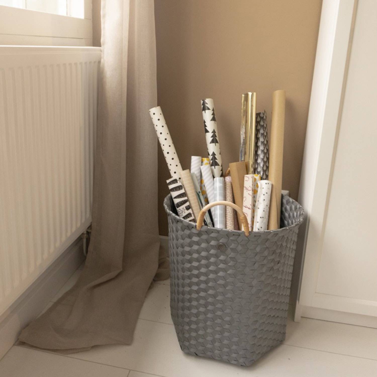 handed by dimensional korb m dark grey mit henkel geschenkpapier 93874