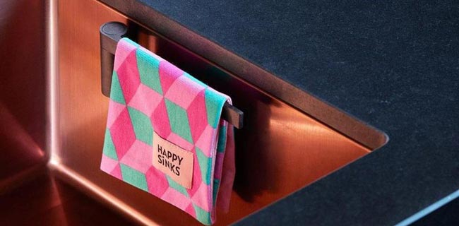 Happy Sinks Küchenzubehör Spültuchhalter schwarz