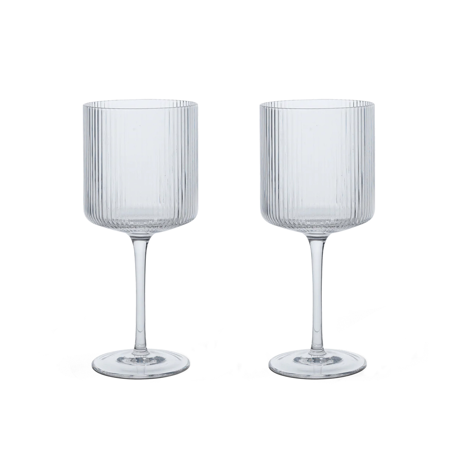ferm LIVING Ripple Rotweinglaeser 2er Set klar 1104270091 104477