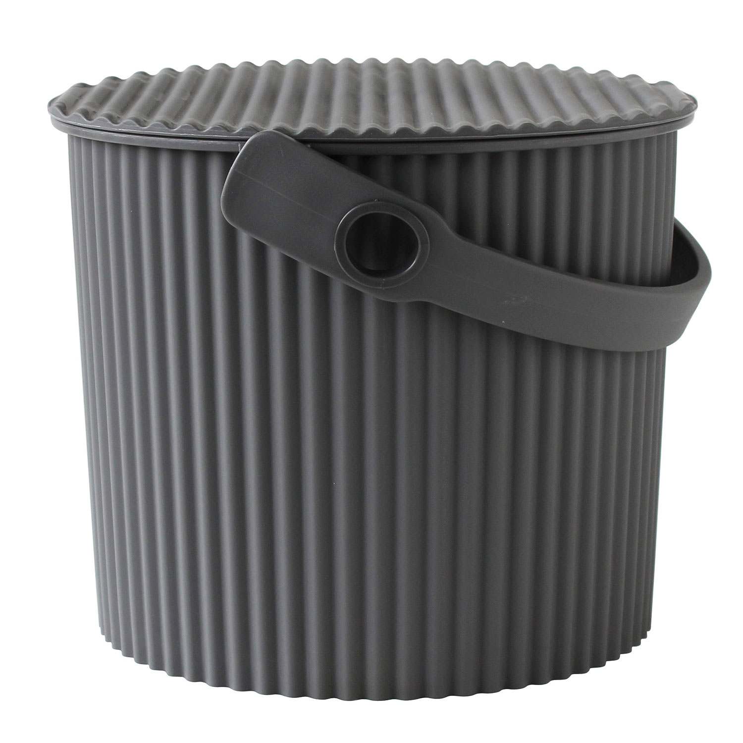 Hachiman - Omnioutil Eimer mit Deckel 4 l dunkelgrau