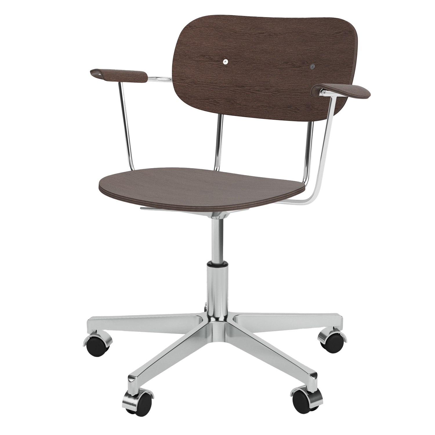 audo co task chair mit armlehnen chrom dunkel 1503849 101206