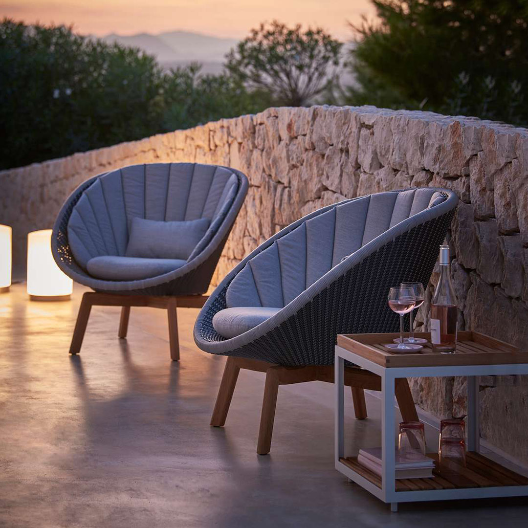 cane line level beistelltisch weiss outdoor 67192