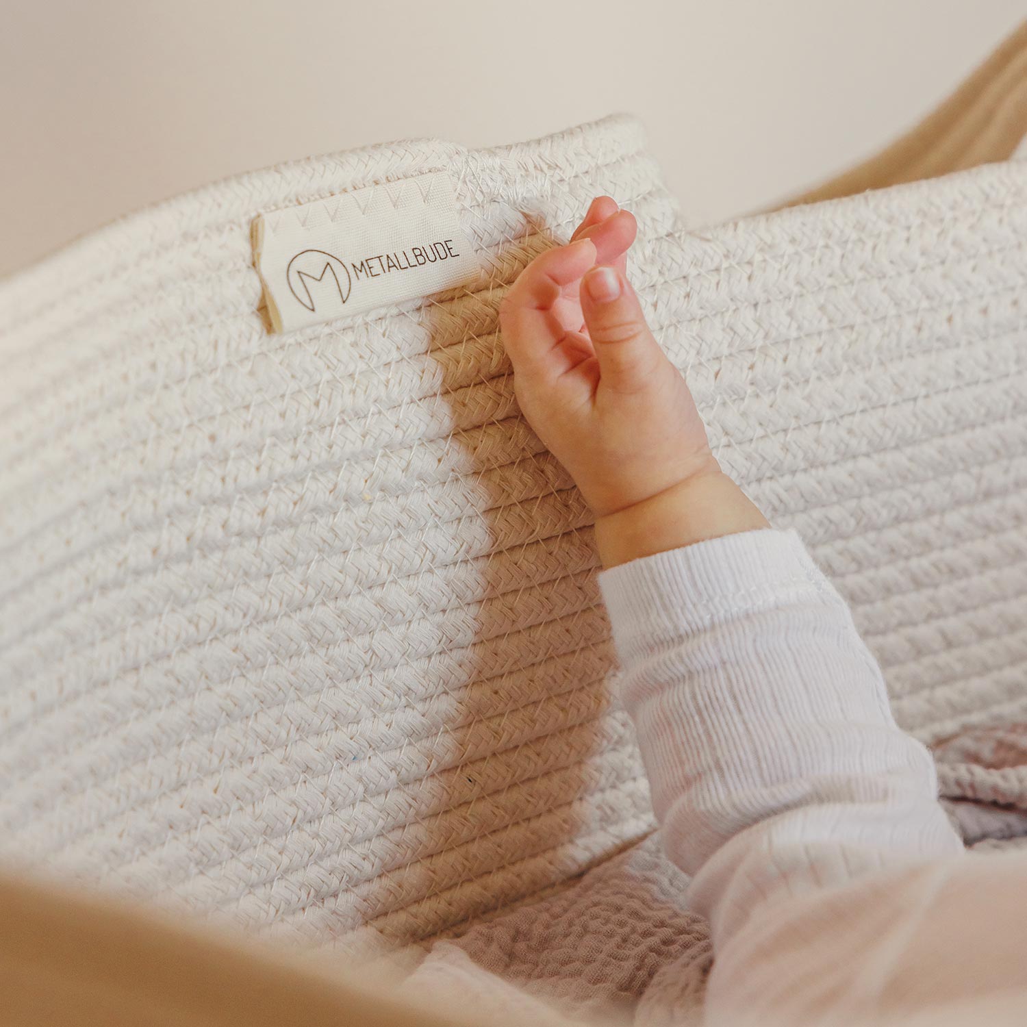 metallbude korsina babywiege schwarz korb beige baby 96902