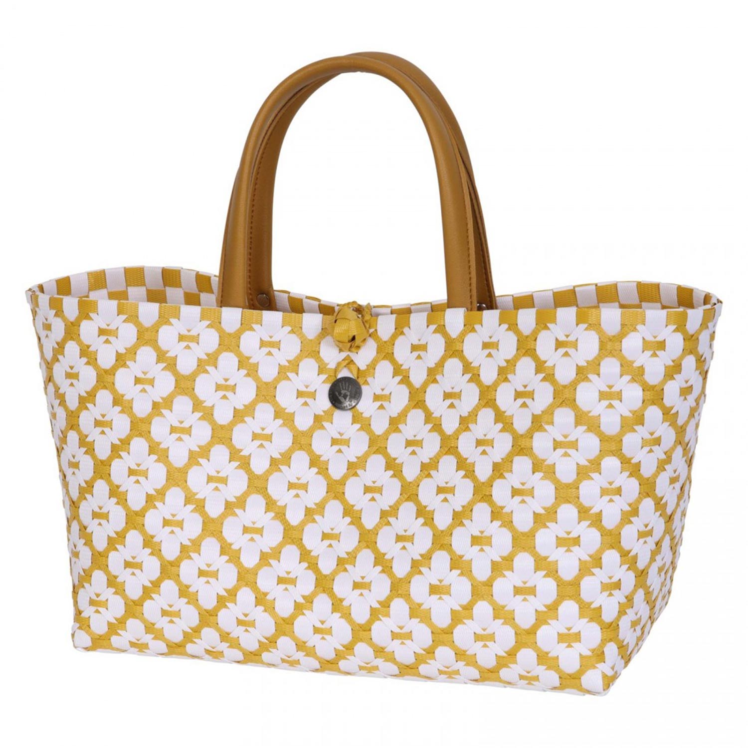 handed by mini motif handtasche mustard white 93335