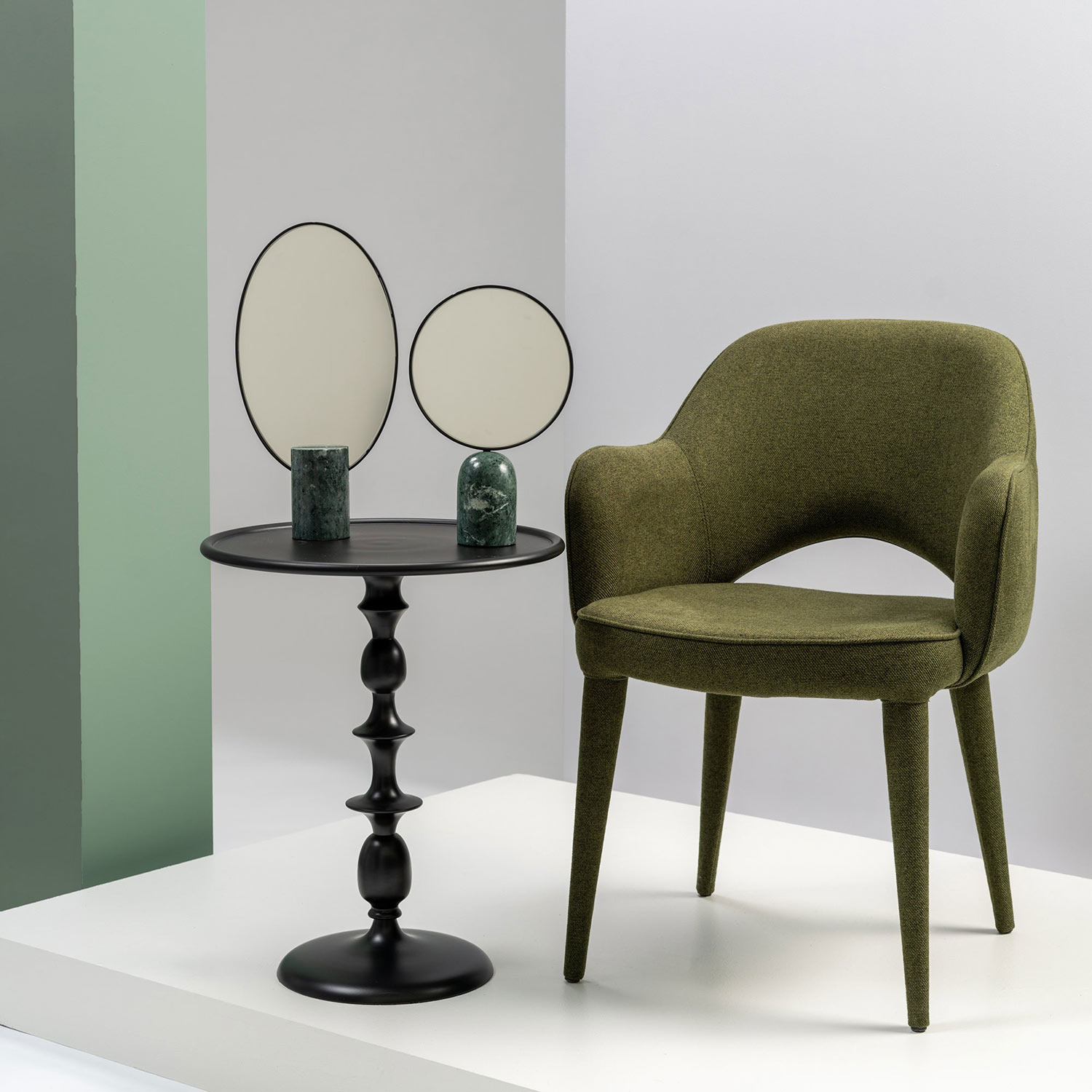 pols potten classic beistelltisch schwarz sessel 95216