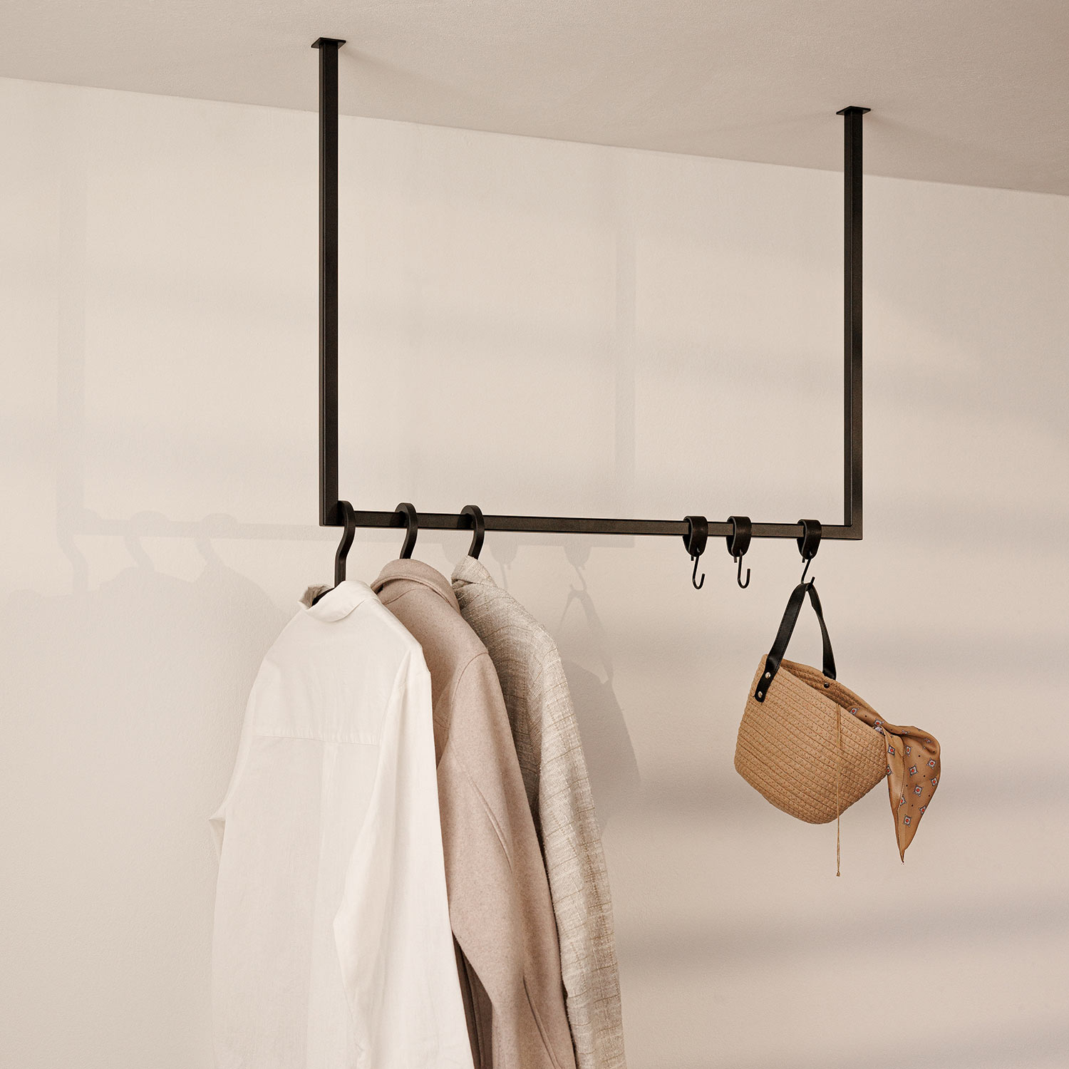 metallbude rubu kleiderstange schwarz eckig zimmer jacken 96884