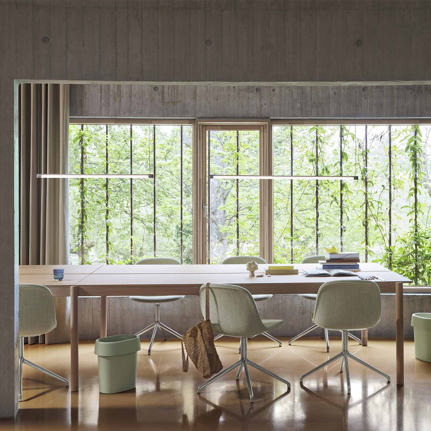 muuto fine haengeleuchte grau 60 buero 97201