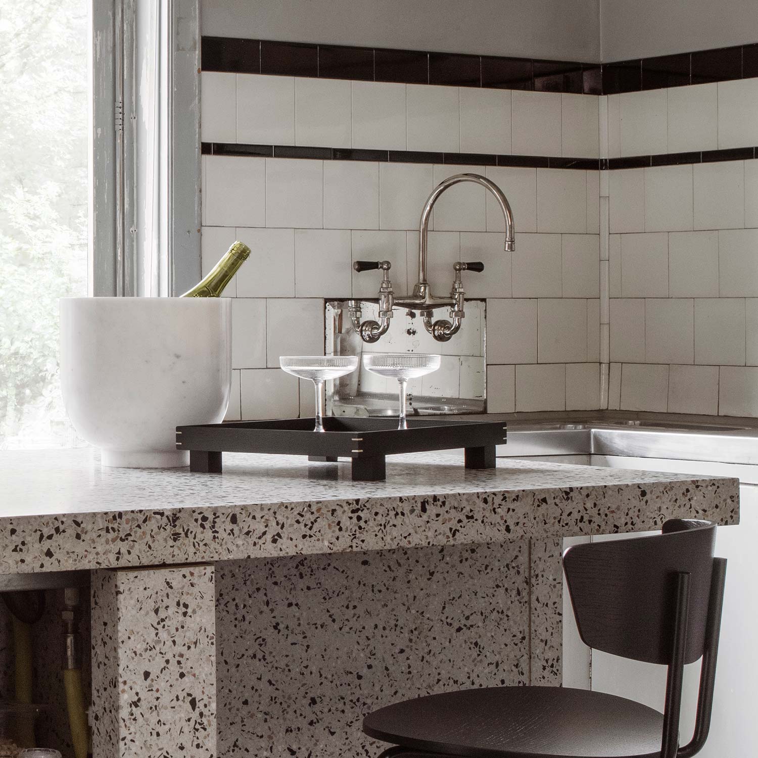 kueche alza champagne cooler ferm living 59656