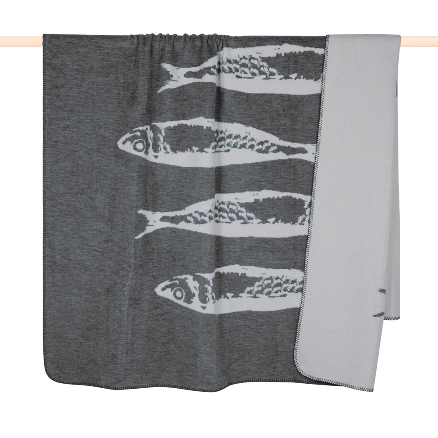 pad - Fish Decke 150x200 cm grau