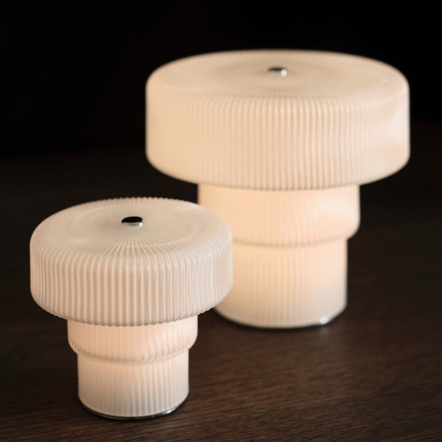 Ferm Living - Ripple portable Lampe H16,5 weiß