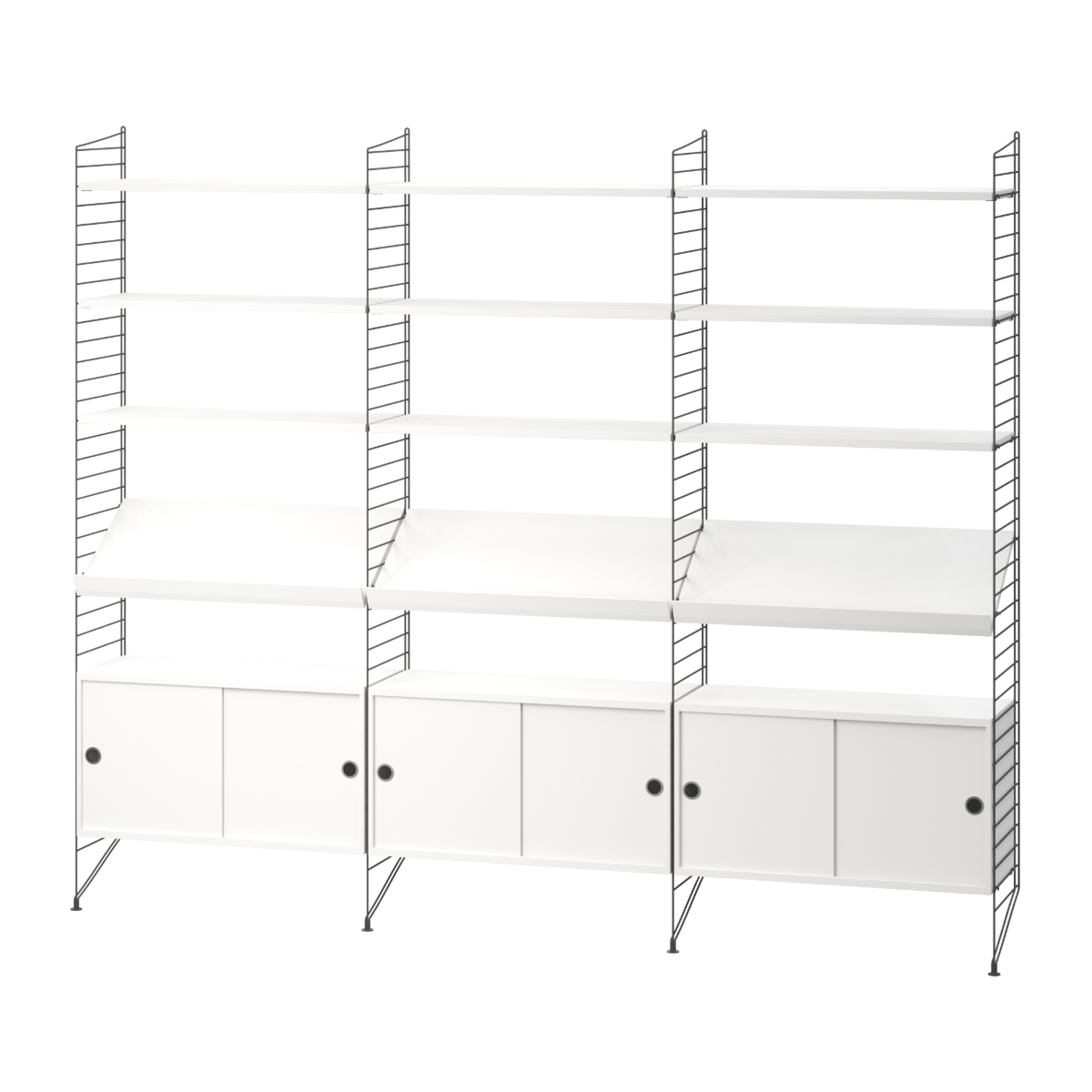 string - Regal Konfiguration L7 weiß / dunkelgrau