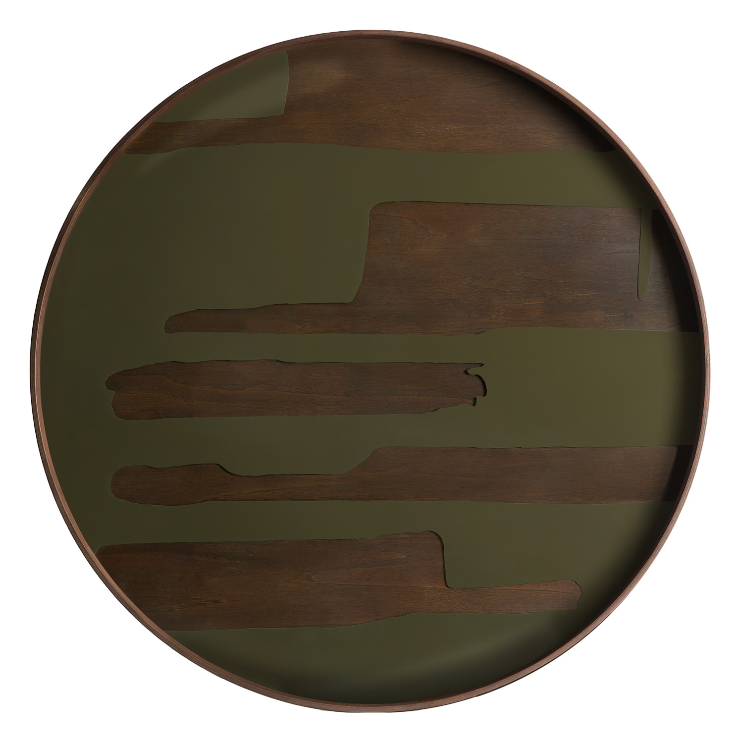 Ethnicraft - Second Nature Tablett rund XL moss