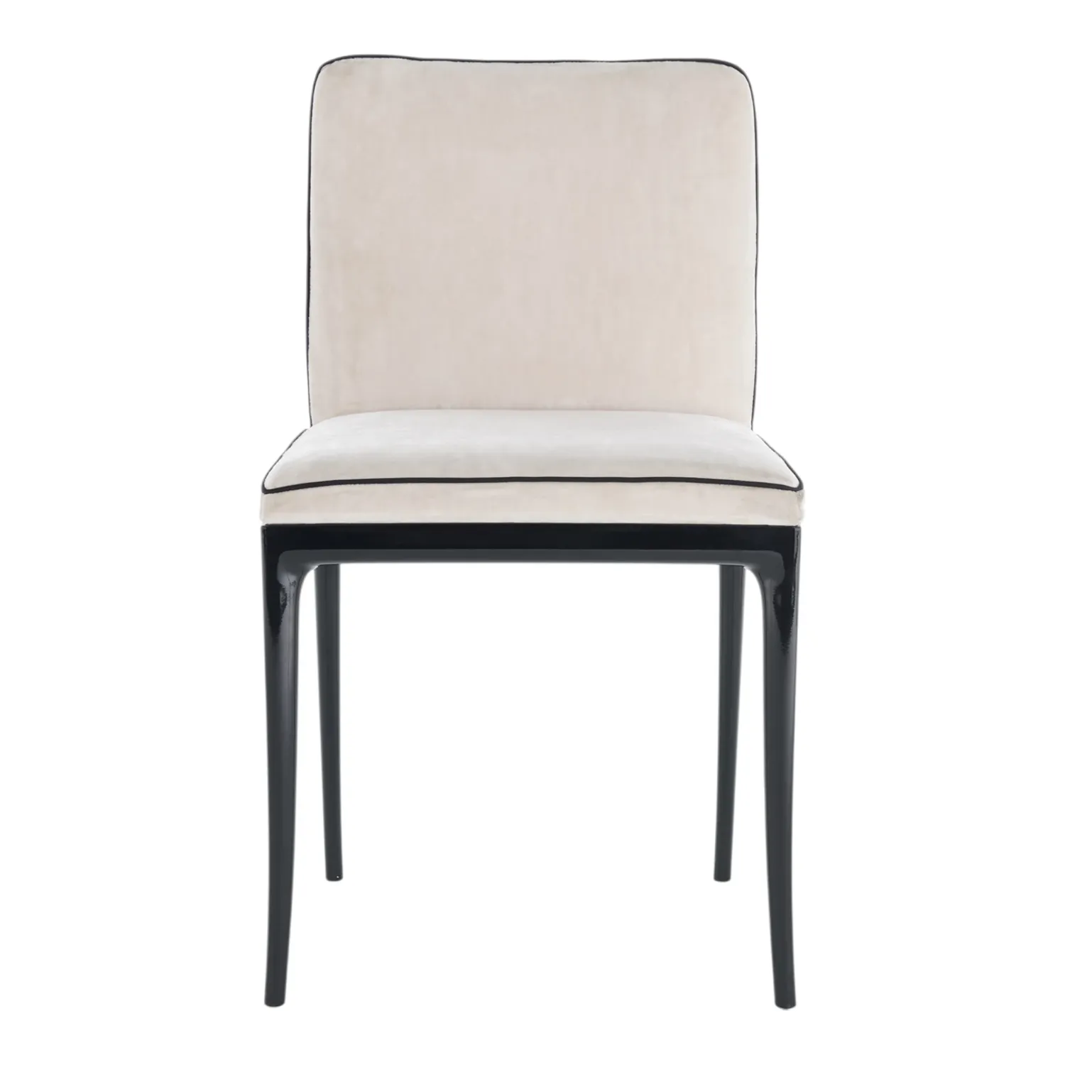 Kartell - Lillybet Stuhl Velvet schwarz/weiß
