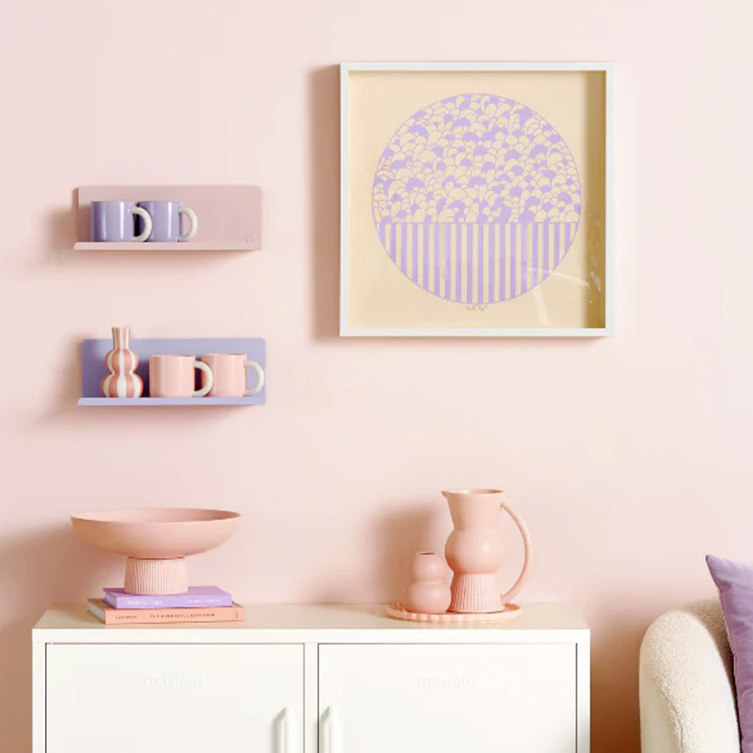 mustard made the ledge shelf small blush ambiente 2 104573