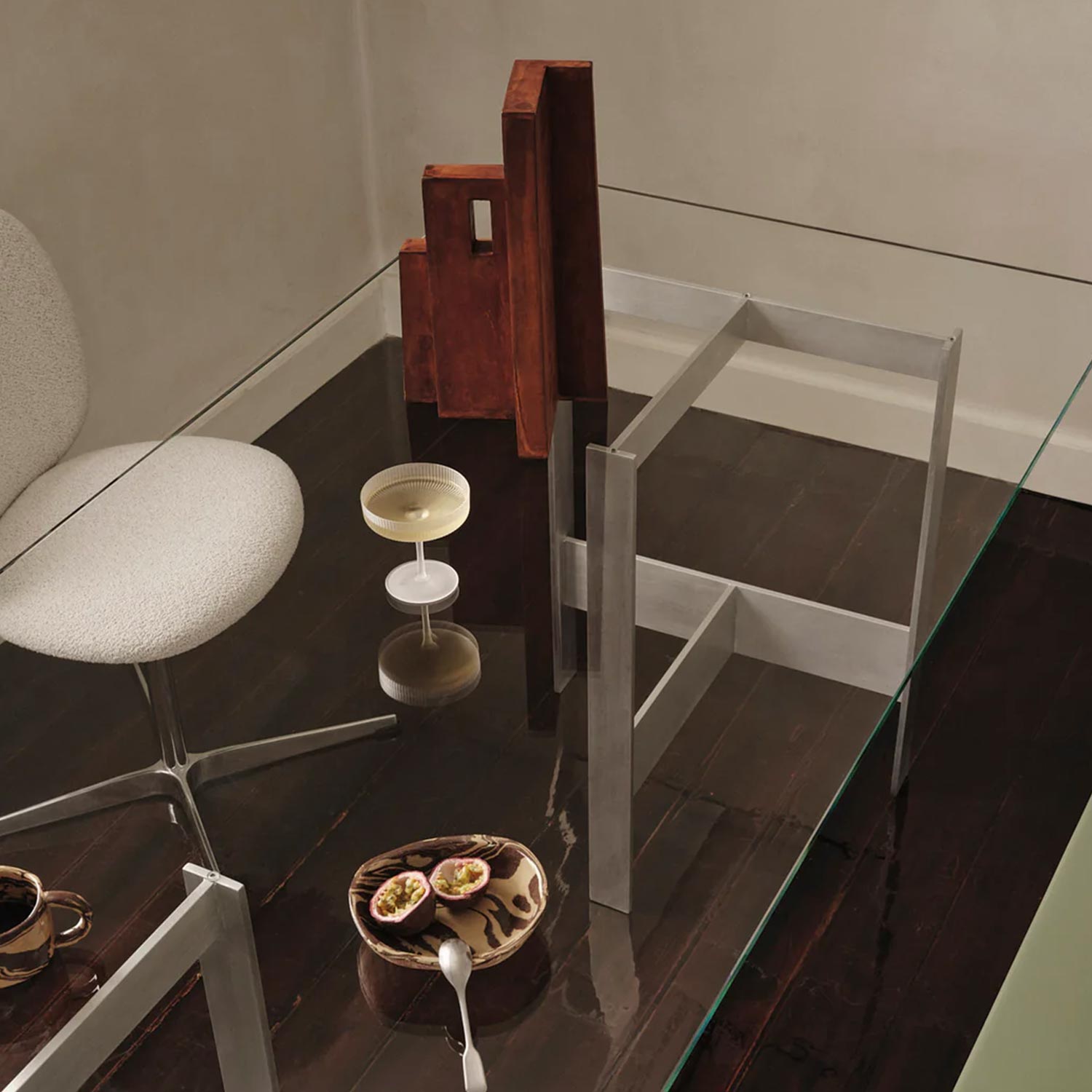 ferm LIVING Lager Esstisch Dining Table 90 200 mit Deko 104520