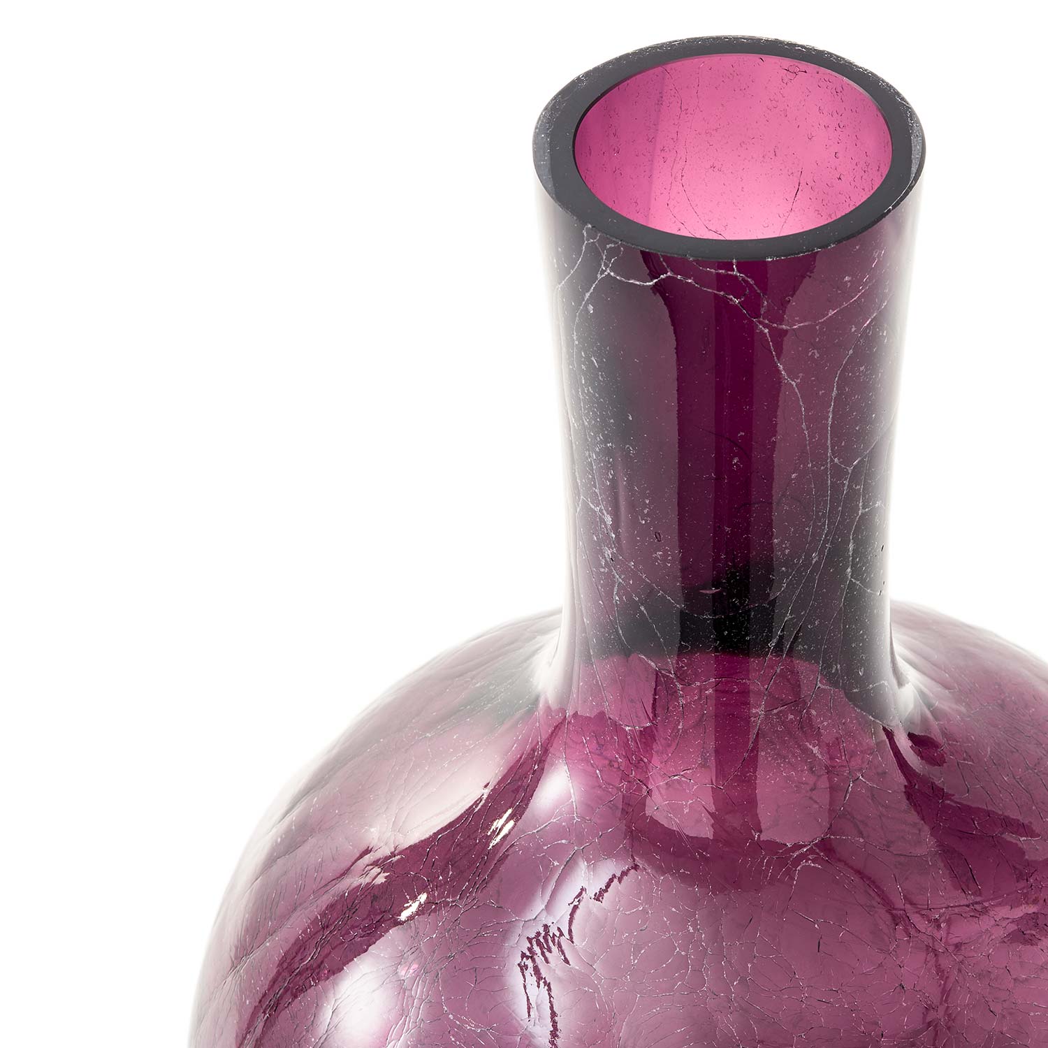 Pols Potten - Crackled Glass Ball Body Vase S dunkelblau