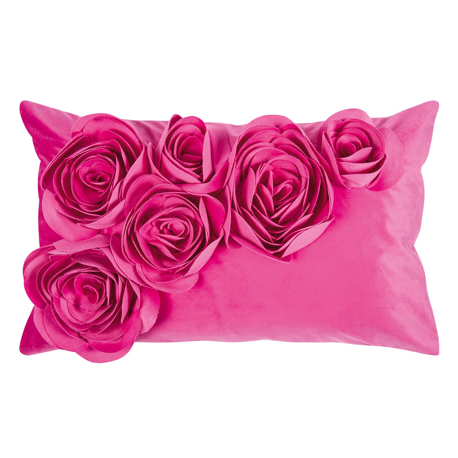 pad kissenhuelle samt floral hot pink 99503