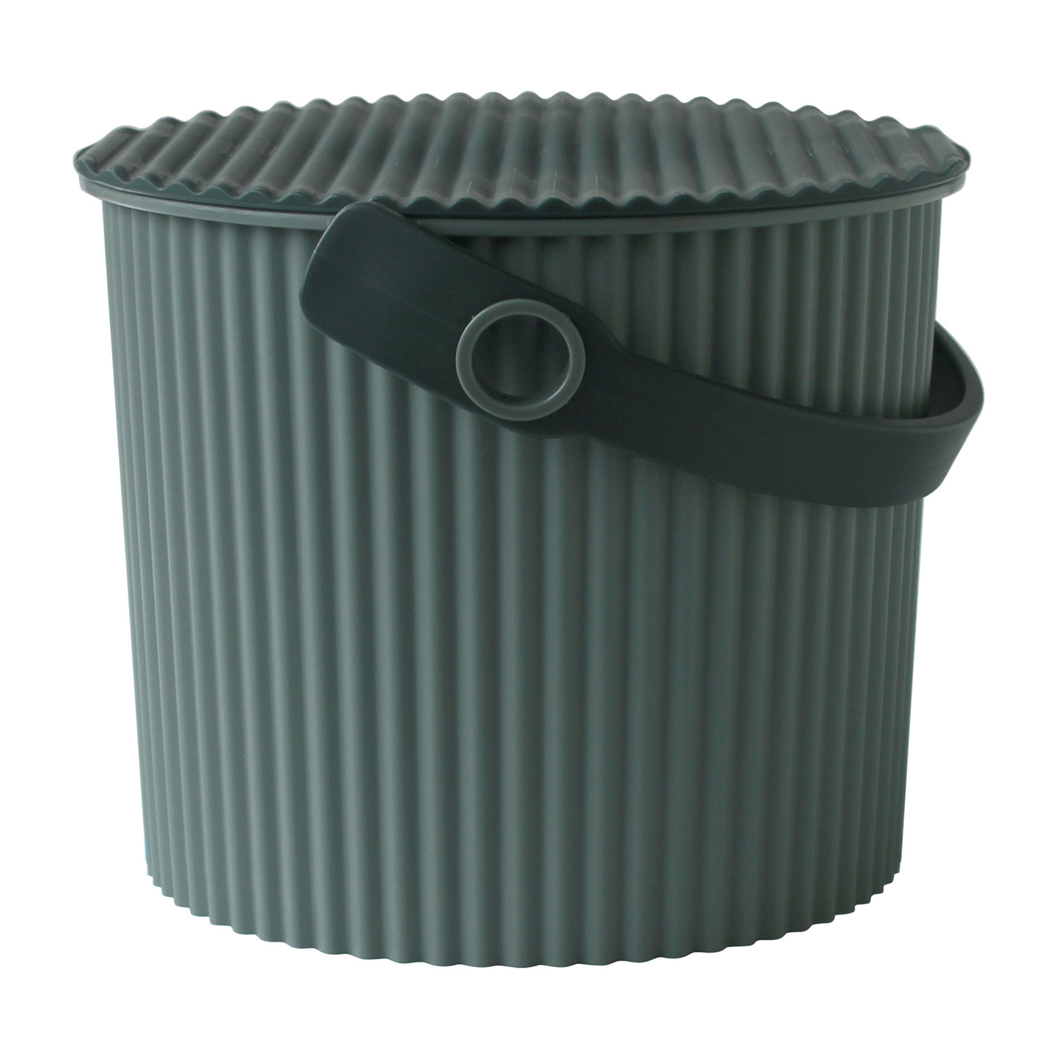 Hachiman - Omnioutil Eimer mit Deckel 4  hell/ dunkelgrün