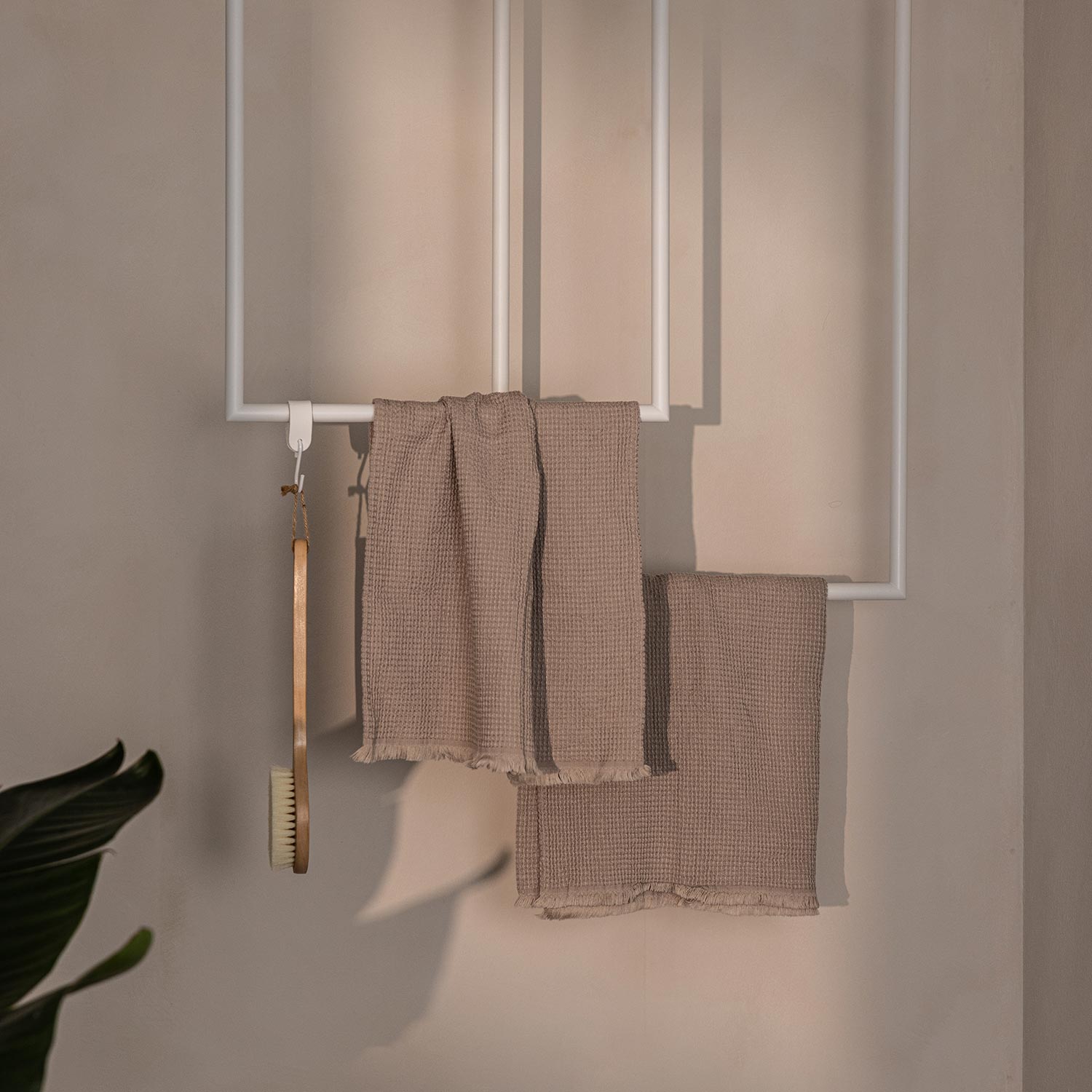 metallbude tensi handtuchhalter weiss eckig decke duo 96930