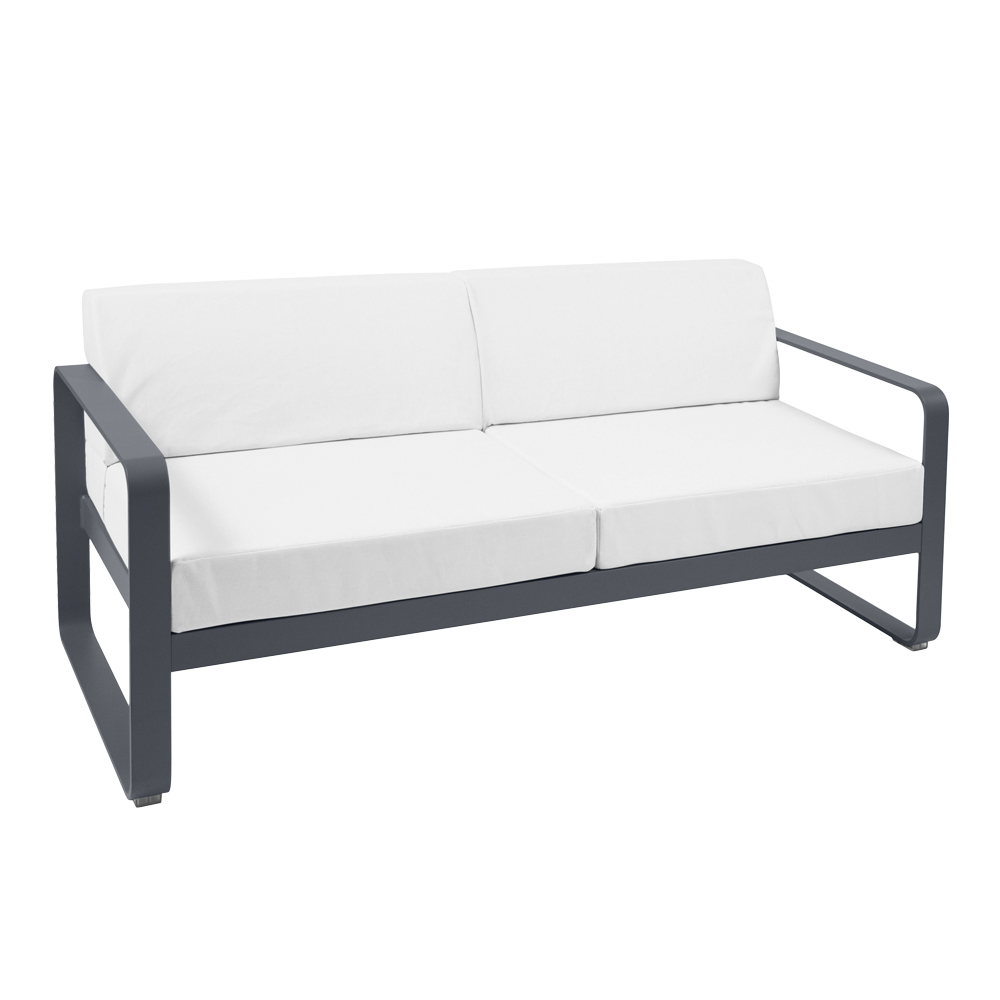 fermob bellevie sofa 2 anthrazit grauweiss 65914