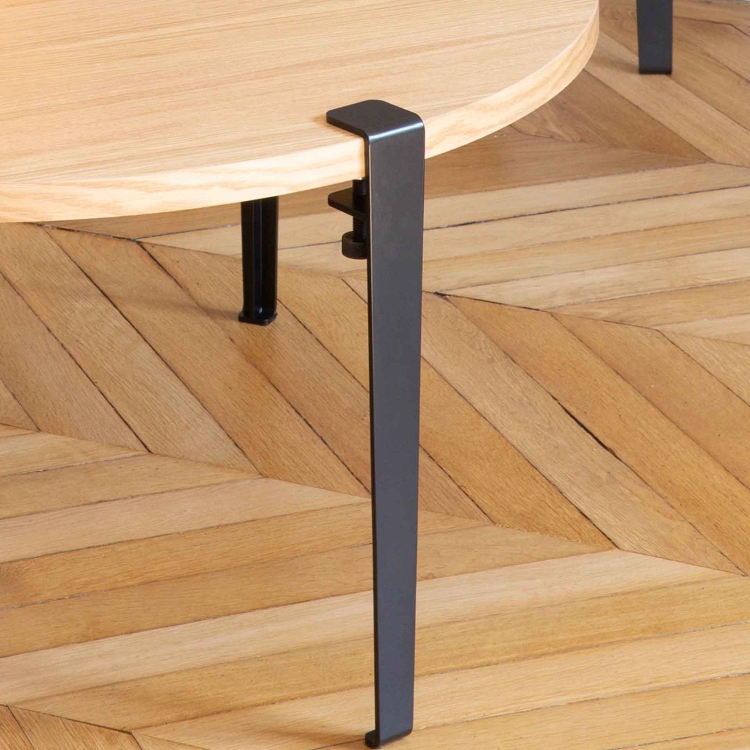 Tiptoe - Tischbein für Couchtisch 43 cm schwarz-graphit