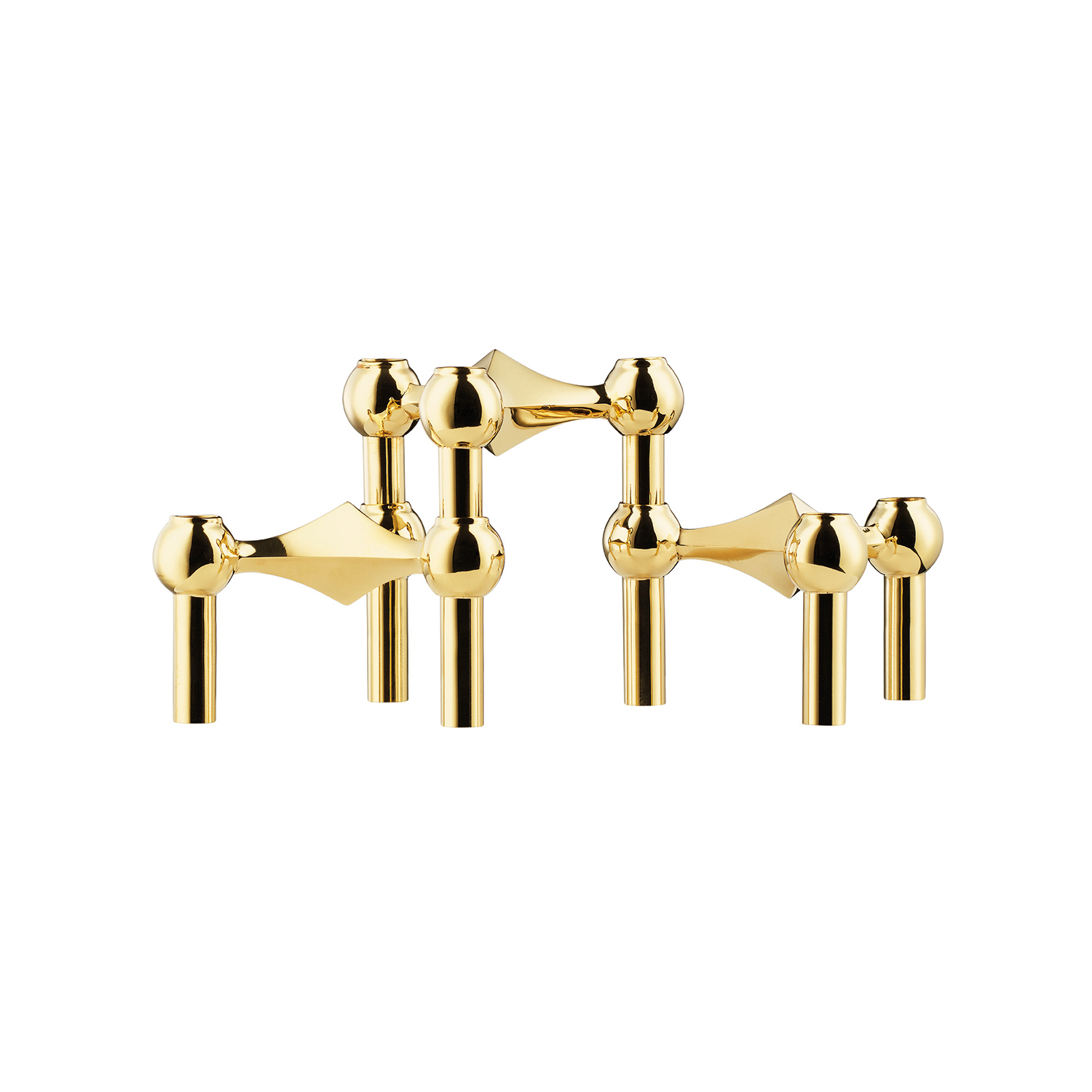 stoff nagel kerzenhalter set messing 78253