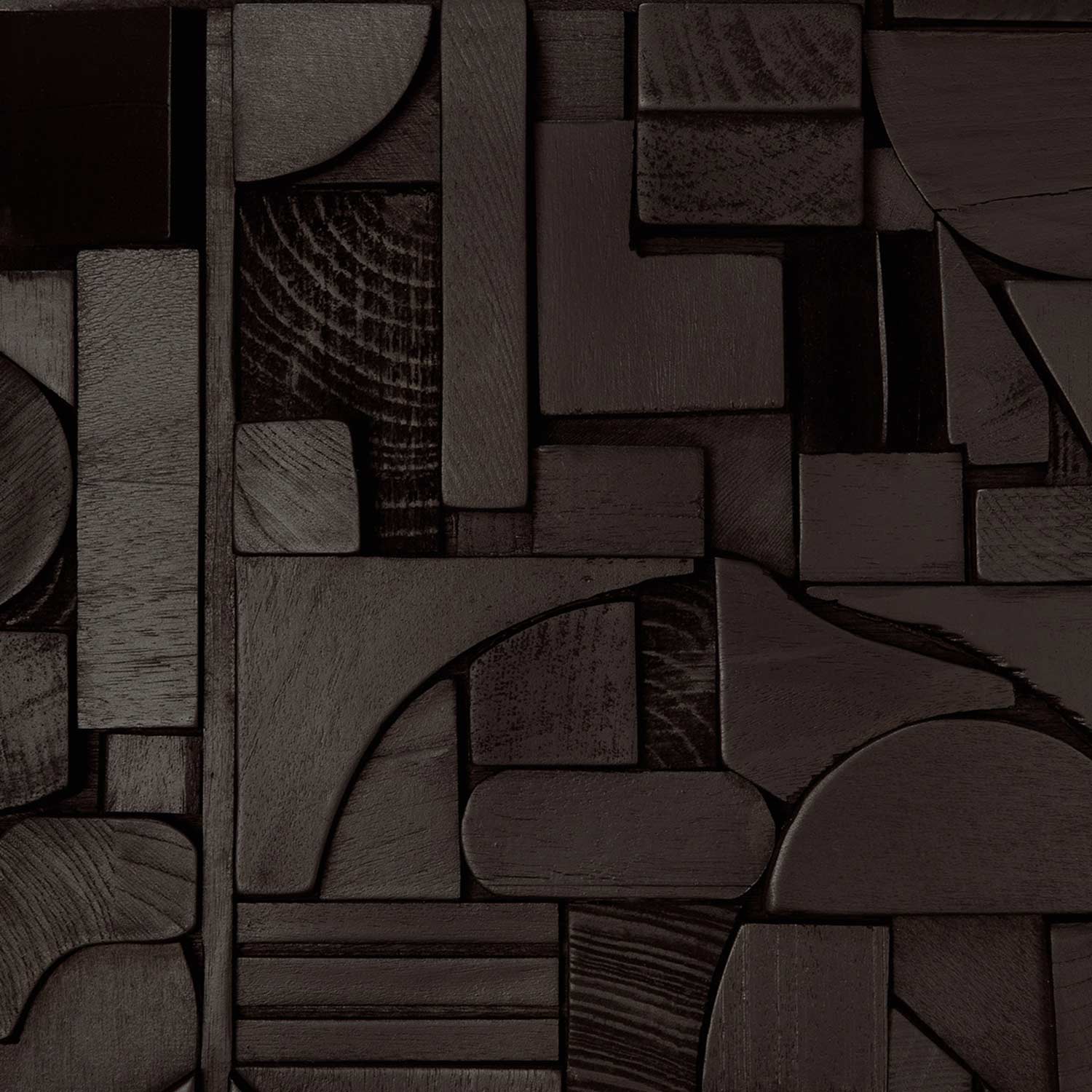 ethnicraft bricks wanddekoration schwarz klein rechteckig close up holz 92269