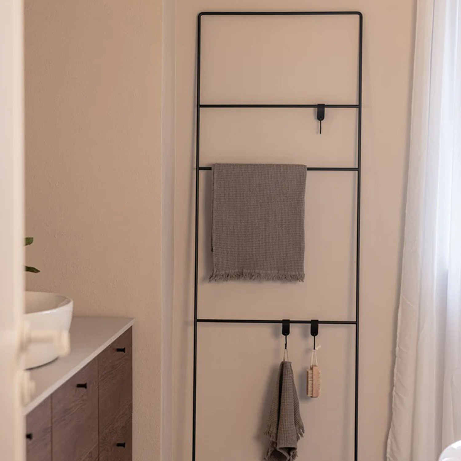 metallbude estina handtuchleiter schwarz bad 96701