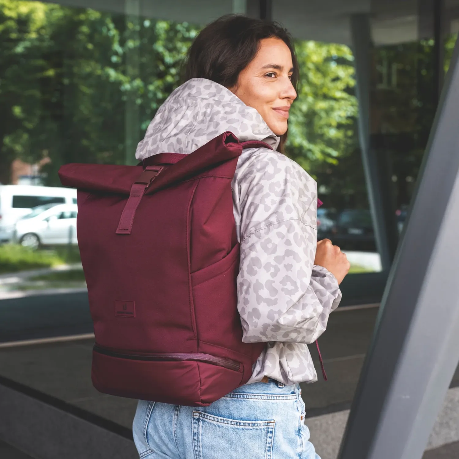 Johnny Urban - Allen Large 2.0 Rolltop Rucksack burgundy