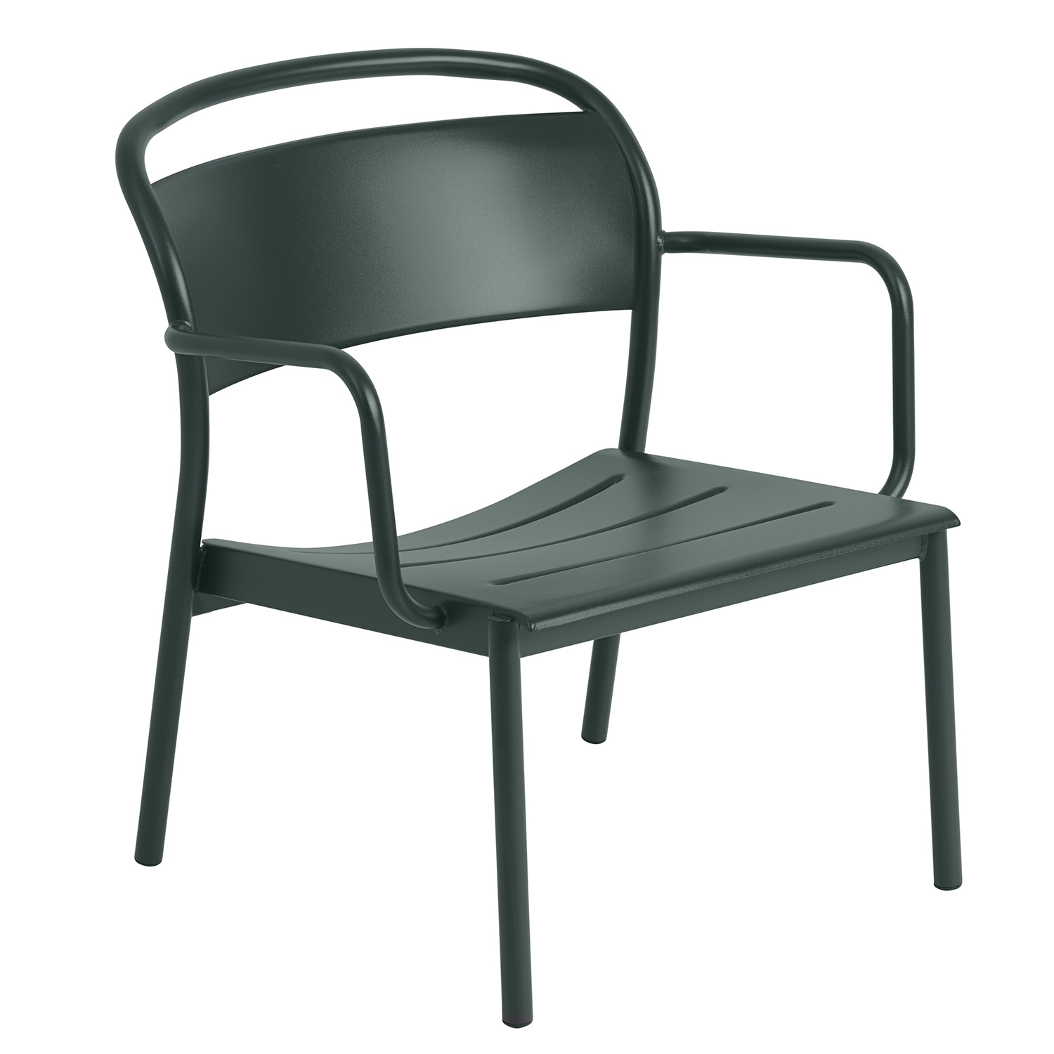 muuto Linear steel lounge armchair dark green 99219