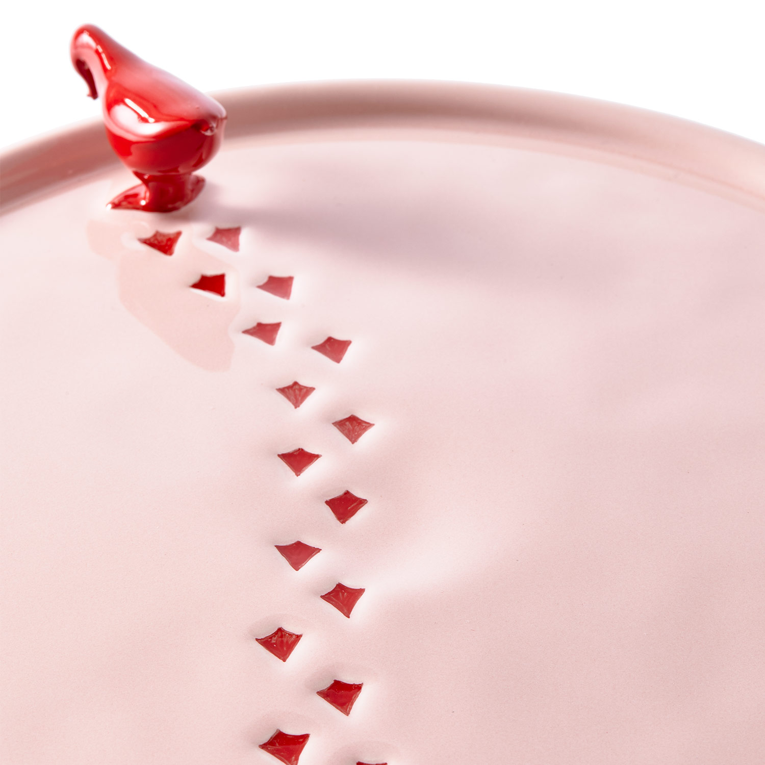 Pols Potten Walking Duck Plate 230 300 187 Pink Detail 102391