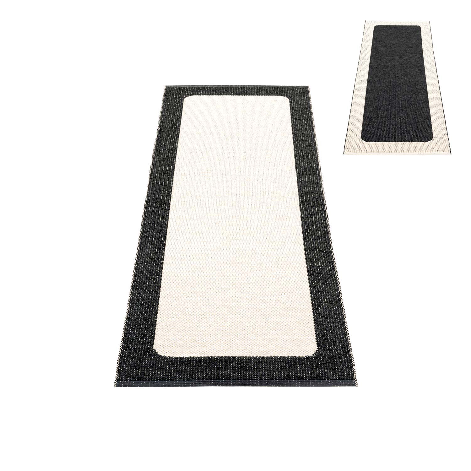 pappelina ilda teppich black vanilla wendeteppich 78958