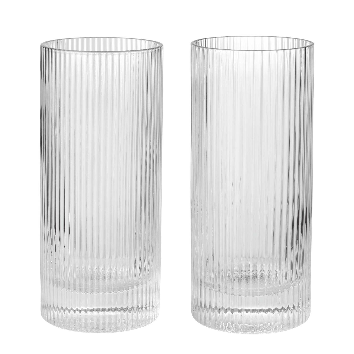 Ferm Living - Ripple Highball Gläser 2er Set klar