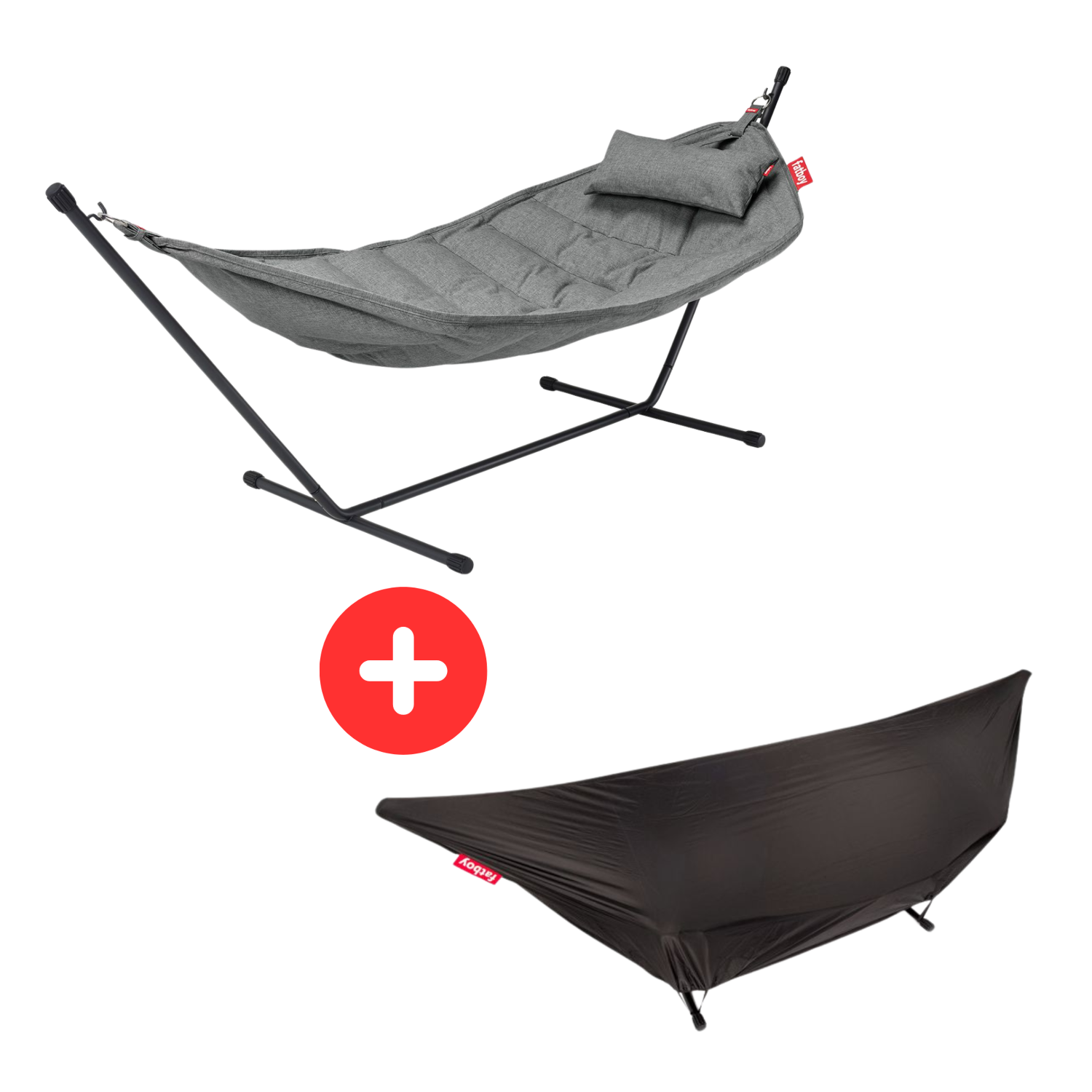 Fatboy - Hängematte Superb + Kissen rock grey + Überzug