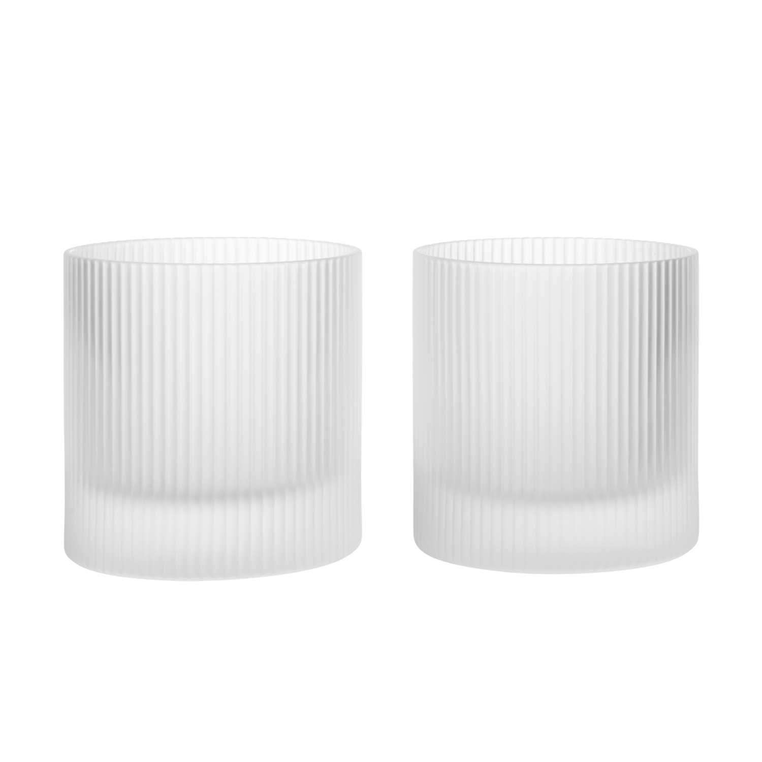 Ferm Living - Ripple Becherglas 2er-Set matt