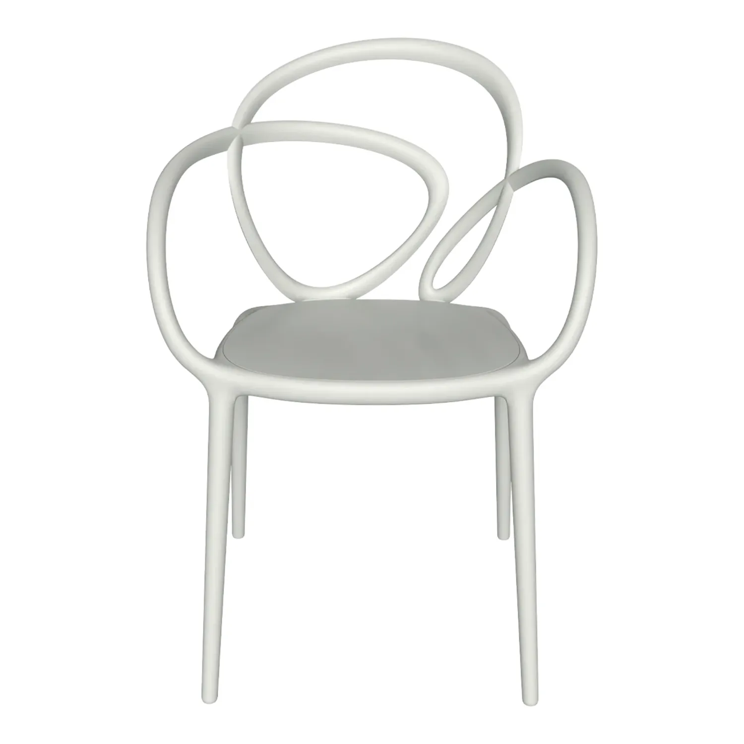 Qeeboo - Loop Chair 2er-Set ohne Kissen weiß