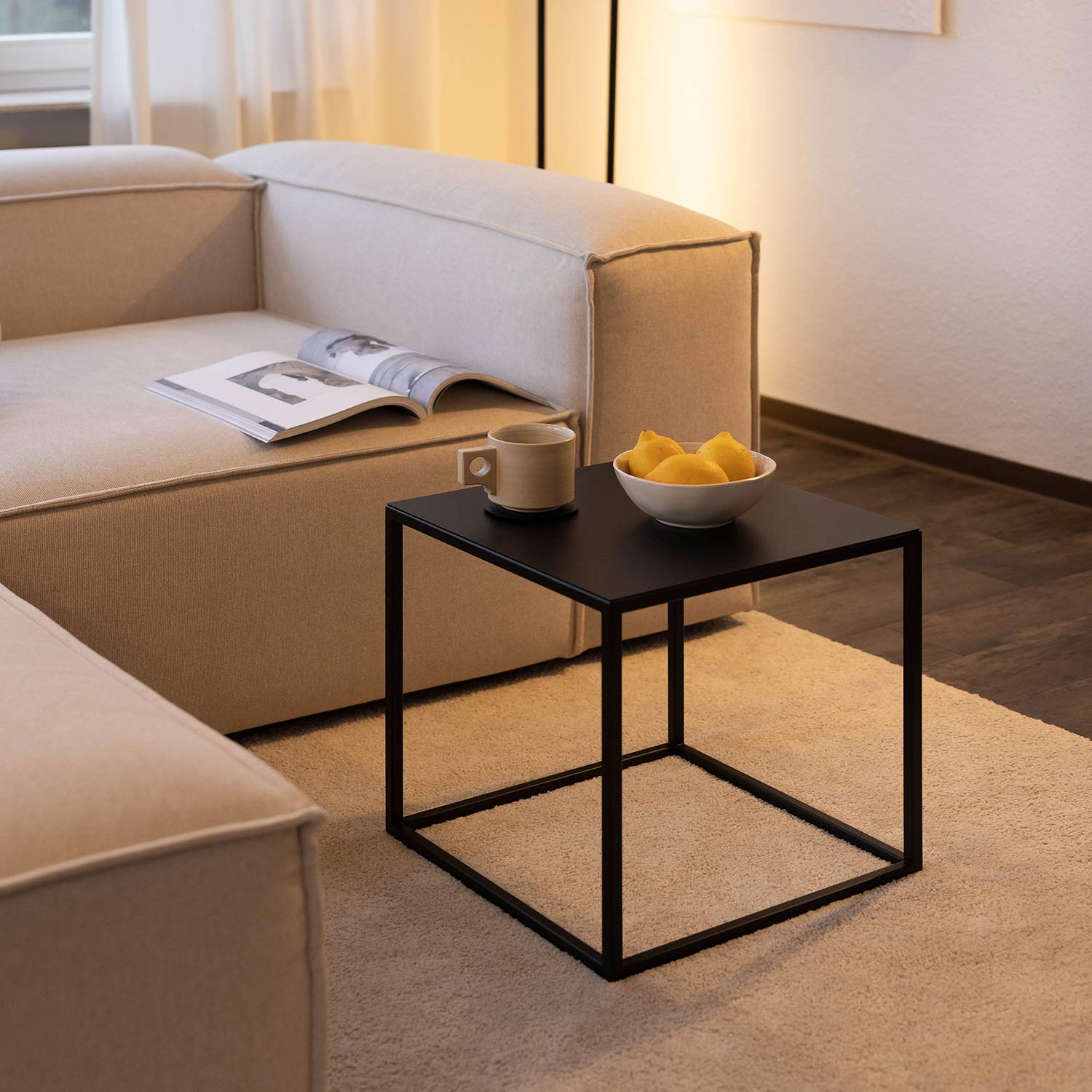 metallbude soli x beistelltisch schwarz wohnzimmer sofa 96791