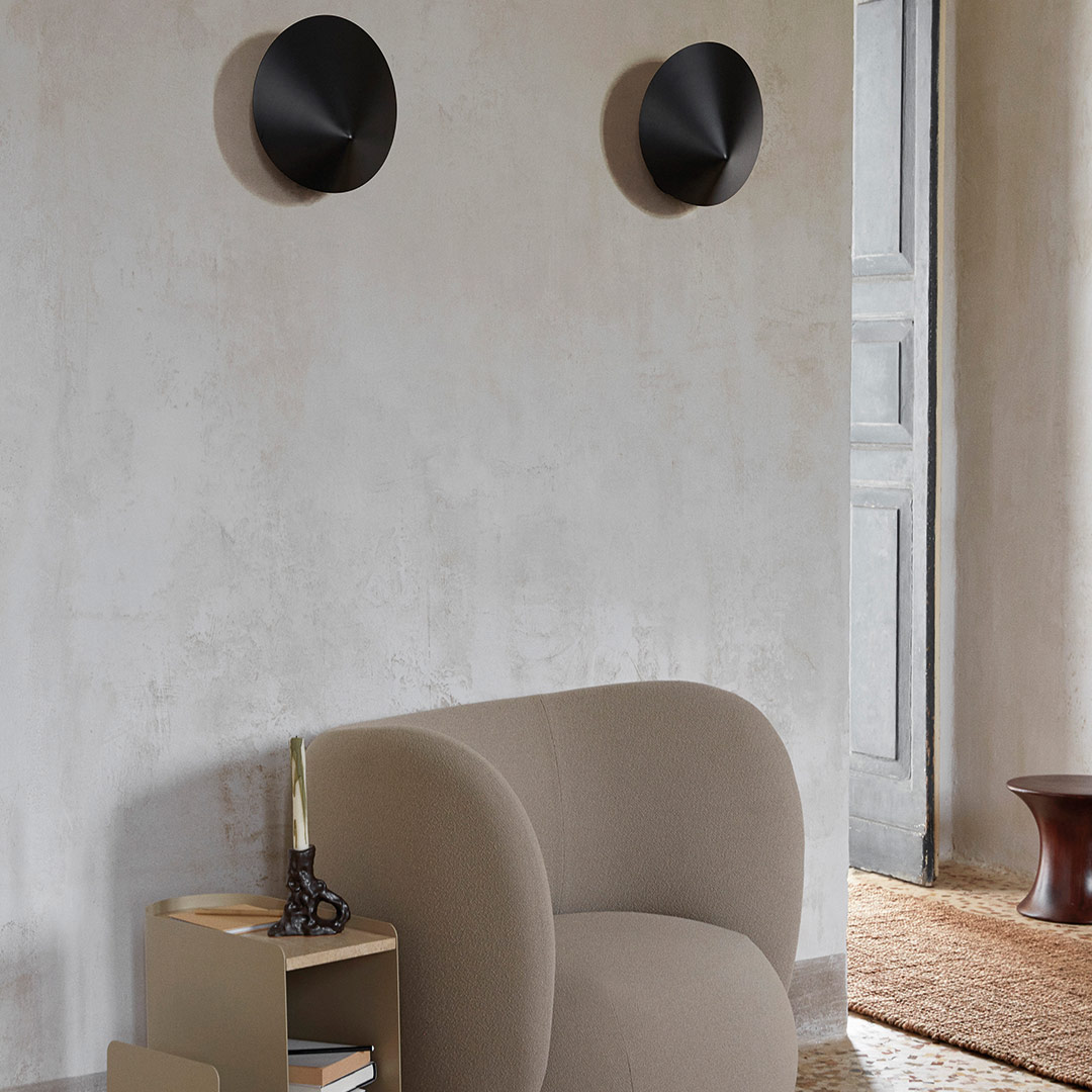 ferm living arum sconce wandleuchte schwarz ambiente 90766