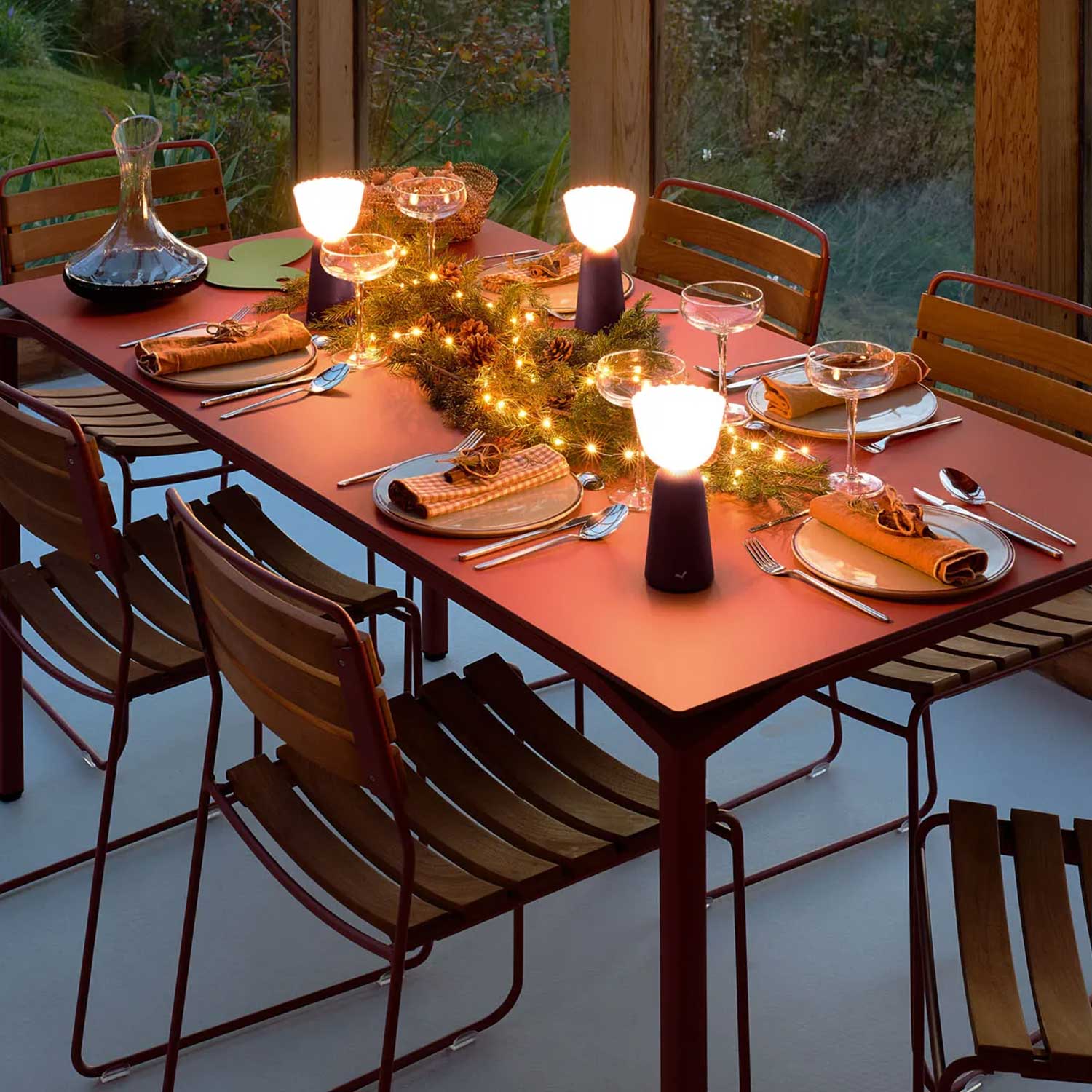 Fermob - Swiing Lampe Schwarzkirsche