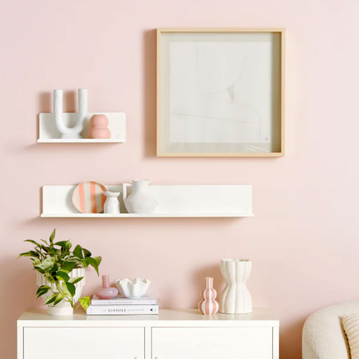 mustard made the ledge shelf small angled chalk ambiente 104584