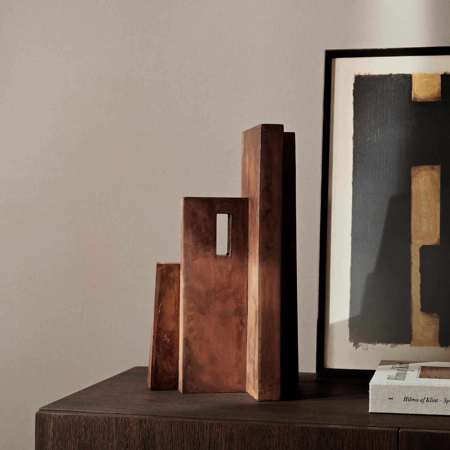 Skulptur aus Eisen Deko fermLIVING SS24 ApertureSculpture Oxide 1104268832 100993