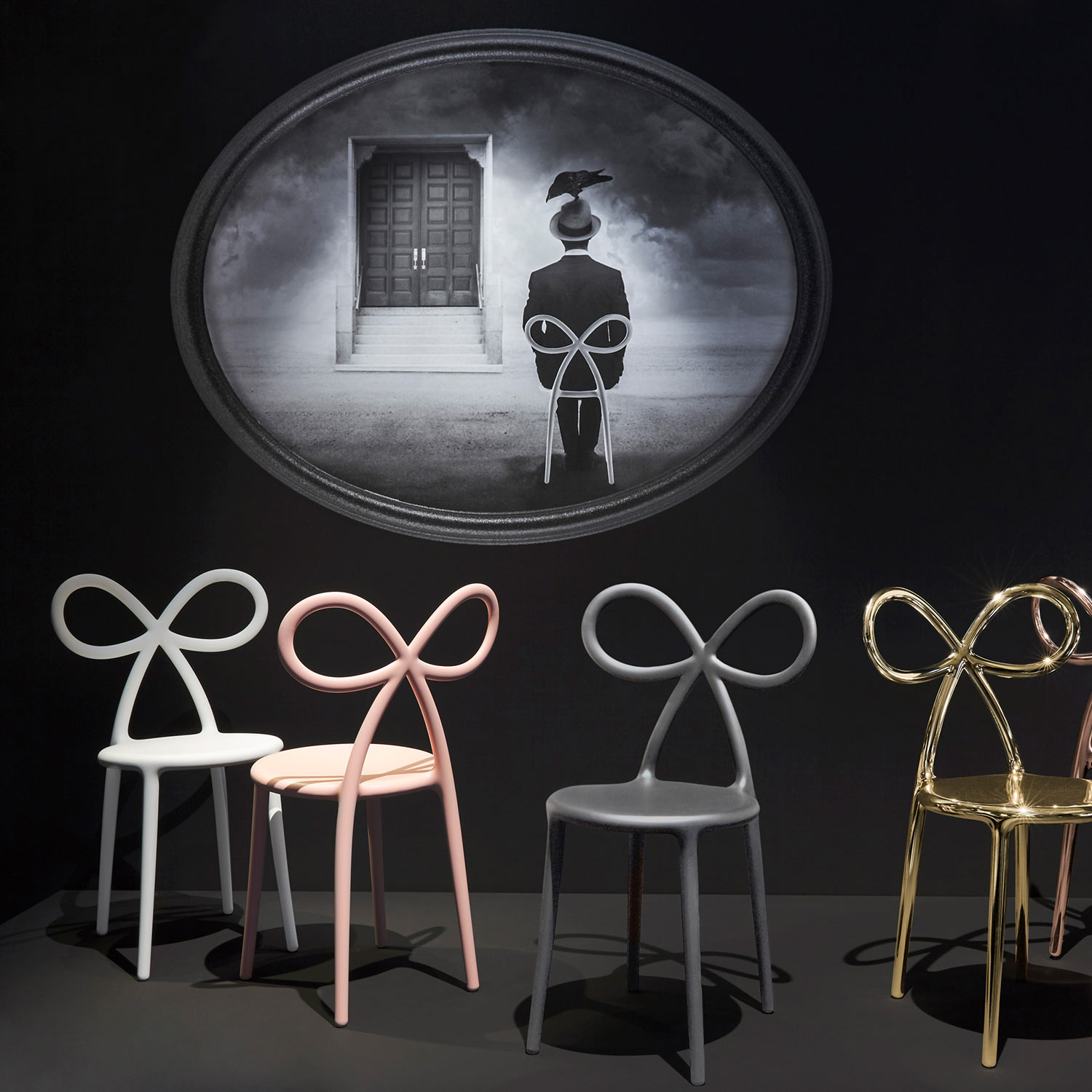 qeeboo ribbon stuhl pink uebersicht 97682