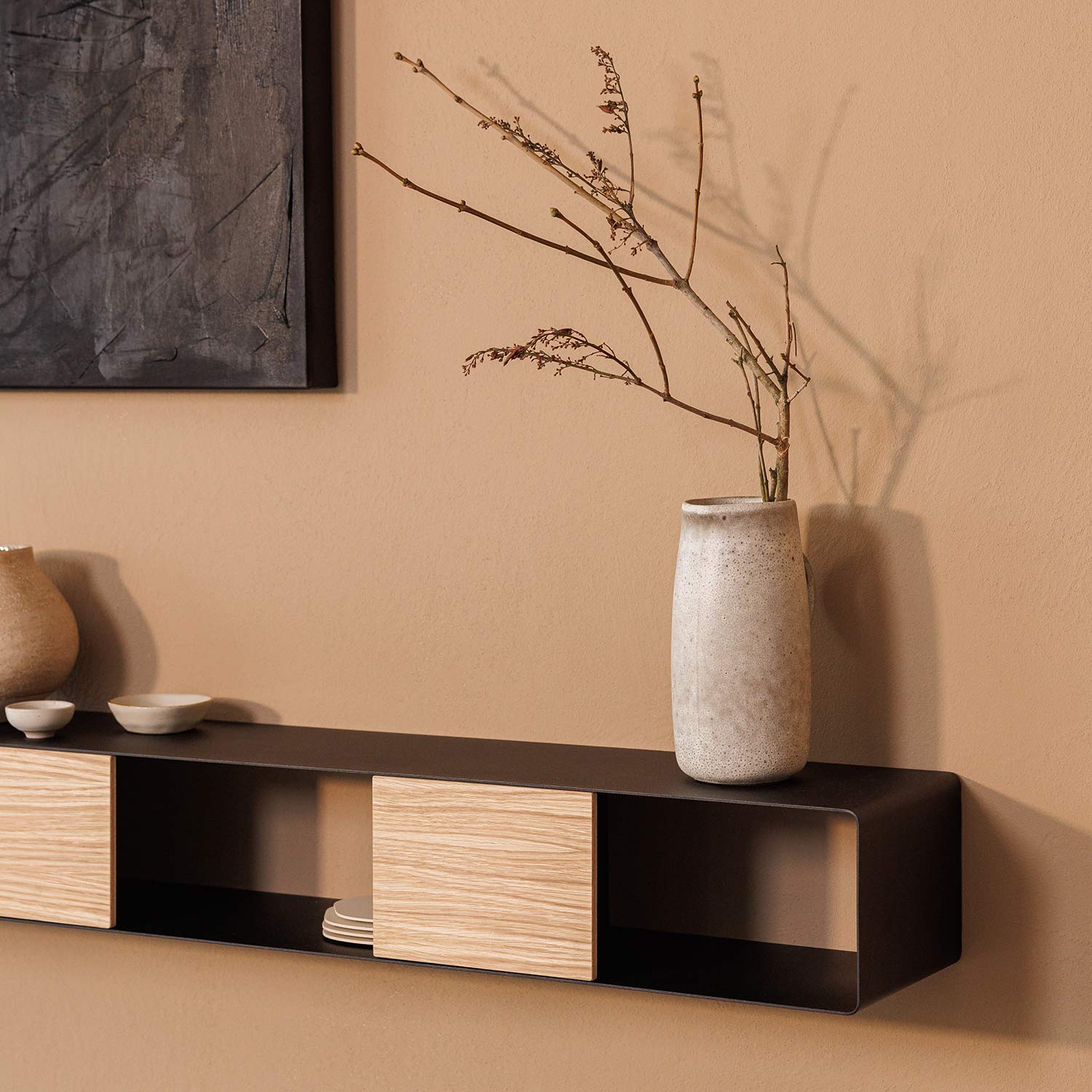 metallbude sion haengekonsole schwarz wohnzimmer deko 96963