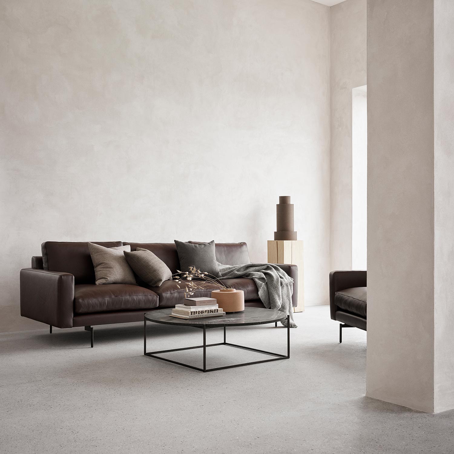 wendelbo sofa edge faith brown 93951