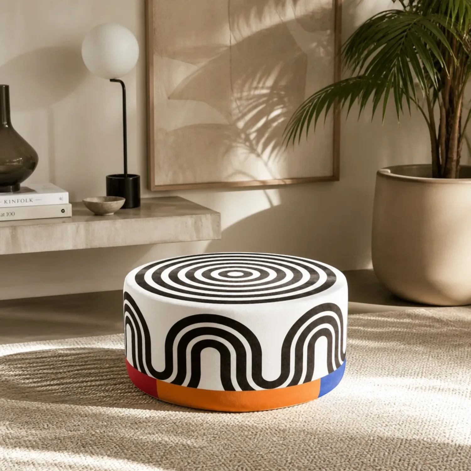 Qeeboo - Oggian Spyral Pouf weiß L