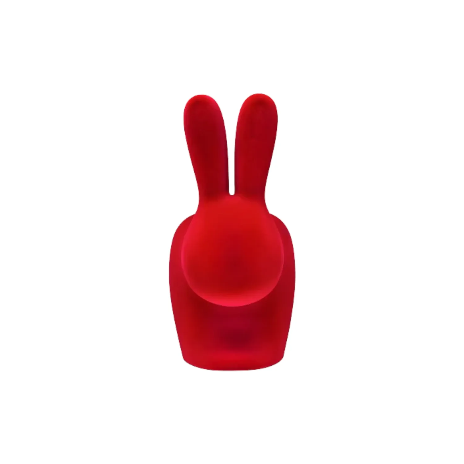 Qeeboo - Rabbit XS Buchstütze Velvet Finish rot